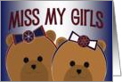 From a Military Member - Miss My Girls card
