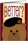 Feel Better! Army Officer - Feel Better & Humor card