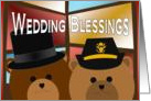 Wedding Blessings - Army Officer Bride and Civilian Groom - Religious card