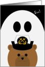 Missing Son Halloween Card - FROM Navy Chief/Female & Ghost card