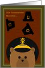 Counting Thanksgiving Blessings Across Miles/TO Army Officer -Male card