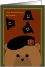 Count Thanksgiving Blessings Across Miles FROM Army Black Beret card