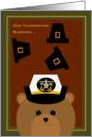 Wife - Thanksgiving Blessings Across Miles - Navy Officer card