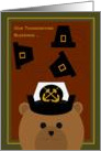 Aunt - Thanksgiving Blessings Across Miles - Navy Chief card