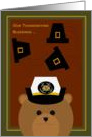 Sister - Thanksgiving Blessings Across Miles - Coast Guard Enlisted card