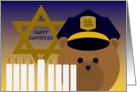 Happy Hanukkah - To Dad /Police Officer card