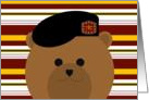 Thank You for Your Service - Black Beret Wearing Army Soldier card