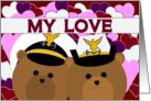 Happy Anniversary - To Husband - Coast Guard Officer Couple card