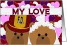 Love Sharing Our Lives/To Firefighter Husband from Wife card