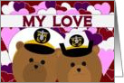 Love Sharing Our Lives/Navy Officer Couple/Across the Miles card
