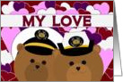 Love Sharing Our Lives/Coast Guard Enlisted Couple/Across the Miles card