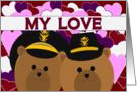 Love Sharing Our Lives/Army Officer Couple/Across the Miles card