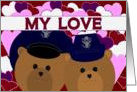 Love Sharing Our Lives/Air Force Officer Couple/Across the Miles card