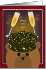 Happy New Year! To Army Soldier - Working Uniform Cap card