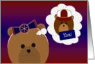 Mama Bear Thinking of Her Baby Bear - Son card