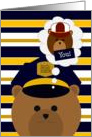 Cute Police Officer Thinking of Son card