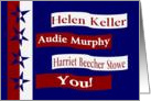 Famous Americans Born in June Happy Birthday Card