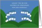 Mistress of Ceremonies? Lily of the Valley Wedding Party Request card