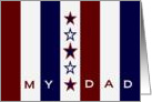 Red, White & Blue Patriot Dad - Happy Father’s Day card