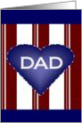 Blue Heart My Dad Father’s Day FROM Military Member card