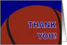 Basketball Season Help Thank You card