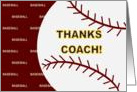 Thanks Baseball Coach card