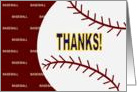 Baseball Season Help Thank You card