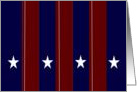 Stars and Stripes - Thank You for Your Service card