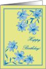 Jacobean Floral Design - Happy Birthday to Someone Very Special card