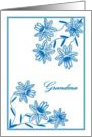 Jacobean Flowers Mother’s Day Card - Grandmother card