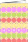 Happy Easter and Happy Birthday! Pastel Geometric Design card