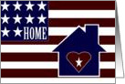 Home! - Welcome Home American Flag and Heart card