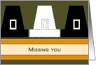 We are Missing You at Thanksgiving Pilgrim Hats card