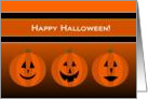 Jack-O-Lanterns Line Up to Wish a Happy Halloween to Your Son! card