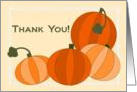 Autumn Pumpkin Filled Thank You from a Group card