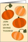 Thanksgiving Invitation- Playful Pumpkins card