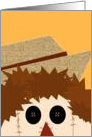 Sweet Faced Scarecrow - Blank card