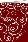 Ho! Ho! Ho! Merry Christmas and Get Well - Santa with Swirly Beard card