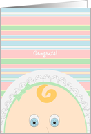 New Baby Congrats! - Baby Faced card