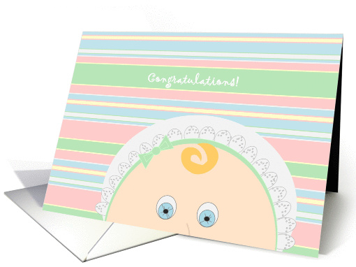 Congratulations New Parents! - Baby Faced Congrats card (1001213)