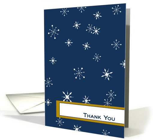 Warm Feelings, Snow Falling - Christmas Thank You card (1002223)