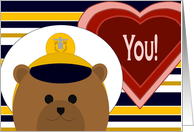 You - Naval Officer Bear (Male) - Valentine card