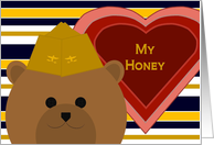 Girlfriend - Naval Aviator Bear - Valentine card