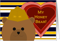 Boyfriend - Naval Aviator Bear - Valentine card