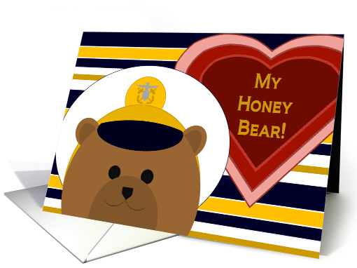 Husband - Naval Officer Bear/ Male - Valentine card (1003645)