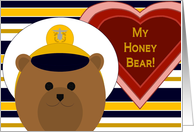 Life Partner - U.S. Naval Officer Bear/ Male - Valentine card