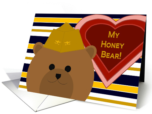 Life Partner - U.S. Naval Aviator Bear - Valentine card (1003887)