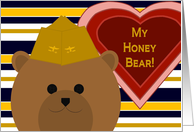 Life Partner - U.S. Naval Aviator Bear - Valentine card
