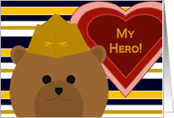 My Hero! - U.S. Naval Aviator Bear - Thank You for Your Service! card
