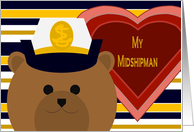 My Midshipman! - U.S. Naval Academy (female) Bear - Valentine card